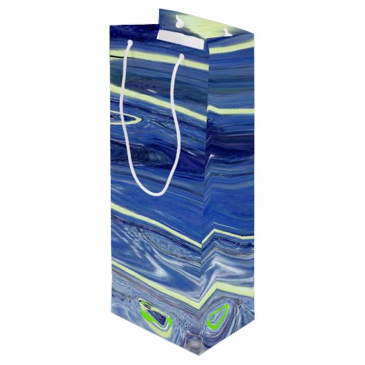 Abstract ontwerp van glas wijn cadeautas (Achterkant Gekanteld)