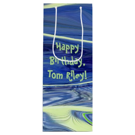 Abstract ontwerp van glas wijn cadeautas (Voorkant)