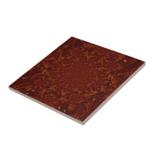 Abstract ontwerp van het bruine koperen rustpatroo tegeltje