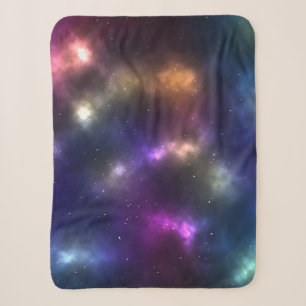 Abstract ontwerp van kosmische ruimte-constellatie sherpa deken
