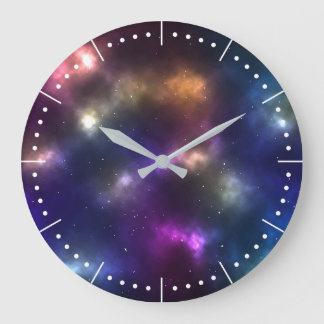 Abstract ontwerp van kosmische ruimteconstellaties grote klok