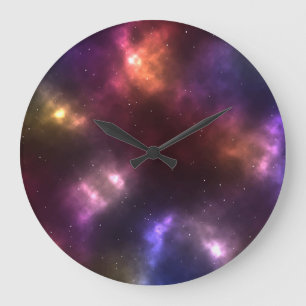 Abstract ontwerp van kosmische ruimteconstellaties grote klok