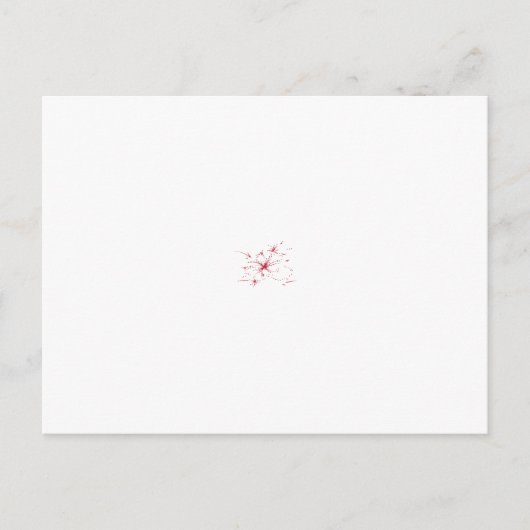 Abstract ontwerp van meerdere rode bloemachtige vo briefkaart (Voorkant)