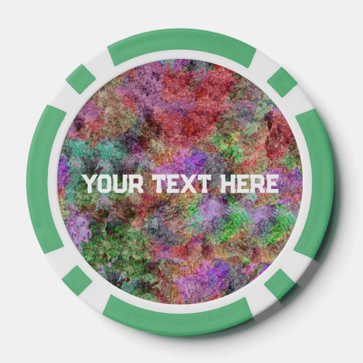 Abstract ontwerp van mistige wervelende kleuren gr poker chips (Achterkant)