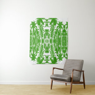 Abstract ontwerp van palmbomen wandkleed