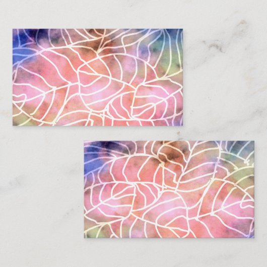 abstract ontwerp van waterverf van natuur visitekaartje (Voorkant / Achterkant)