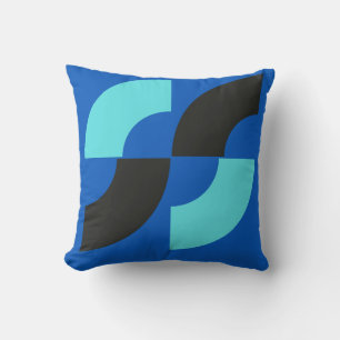 Abstract Ontwerp Vierkant Kussen op een Rustig Bla