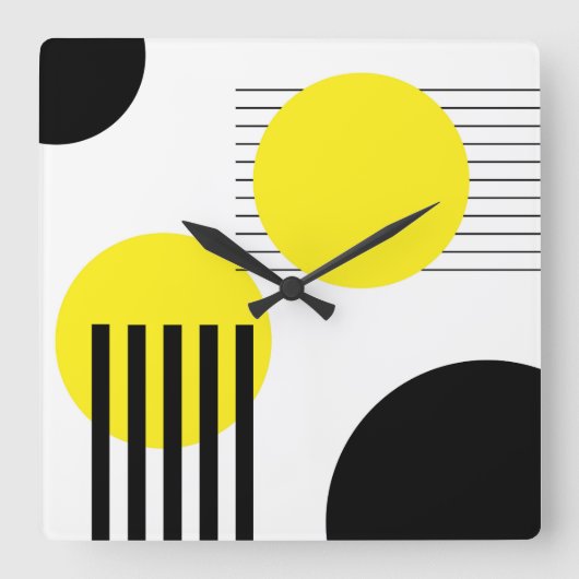 Abstract ontwerp vierkante klok (Voorkant)