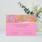 Abstract ontwerp voor Bat Mitzvah in roze RSVP-kaa Kaart (Staand voorkant)