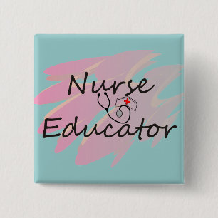 Abstract ontwerp voor verpleegkundige vierkante button 5,1 cm
