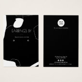 Abstract ontwerp voor zwart-wit beeldscherm met oo visitekaartje (Voorkant /achterkant)