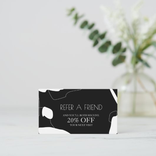 Abstract ontwerp voor zwarte en witte Kaart (Staand voorkant)