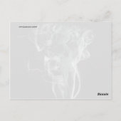 Abstract ontwerp voor zwarte en witte roke briefkaart (Achterkant)