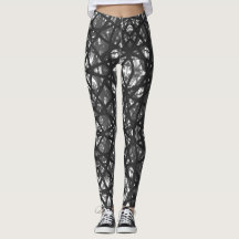 Abstract ontwerp zwart-wit Leggings