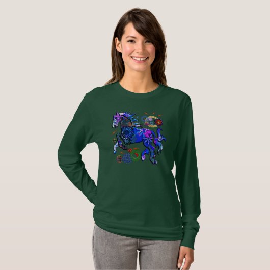 Abstract ontwerppaard t-shirt (Voorkant volledig)