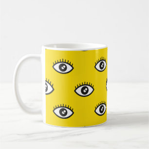 Abstract oog naadloos patroon. Naadloze ruggengraa Koffiemok