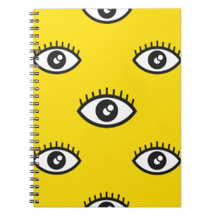 Abstract oog naadloos patroon. Naadloze ruggengraa Notitieboek
