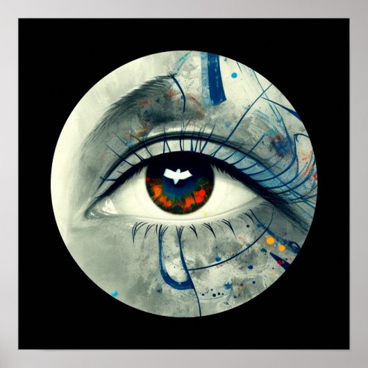 Abstract oog poster (Voorkant)