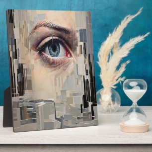 Abstract Oog – Surrealistische Geometrische Visuel Fotoplaat