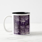 Abstract oog tweekleurige koffiemok (Links)