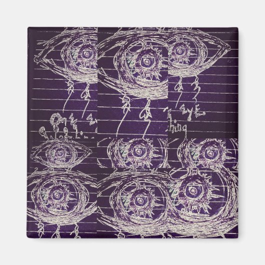 Abstract oog veel ogen magneet (Voorkant)