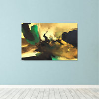 Abstract Oosterse Stemming Kunst Canvasprint, 91x6