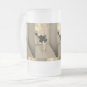 Abstract opgerolde ventilator matglas bierpul (Voorkant links)