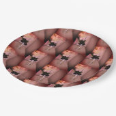 Abstract opgerolde ventilator papieren bordje (Gekanteld)