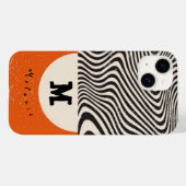Abstract orange grounge minimal Monogram Modern Case-Mate iPhone Case (Achterkant (horizontaal))