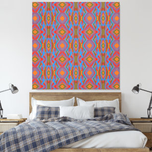 Abstract Oranje Canvas Afdruk