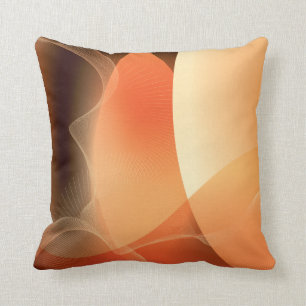 Abstract Oranje en Bruin Patroon Kussen