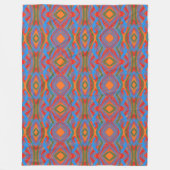 Abstract Oranje Fleece Deken (Voorkant)