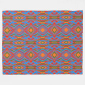 Abstract Oranje Fleece Deken (Voorkant (Horizontaal))