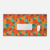 Abstract Oranje fruitpatroon Bureaumat (Keyboard & Muis)