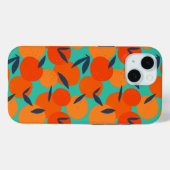 Abstract Oranje fruitpatroon Case-Mate iPhone Case (Achterkant (horizontaal))