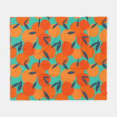 Abstract Oranje fruitpatroon Fleece Deken (Voorkant (Horizontaal))