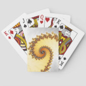 Abstract Oranje Grijze Spiral Fractal Pokerkaarten (Achterkant)
