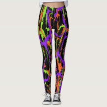 Abstract Oranje Groen Paars Patroon