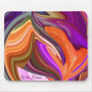 Abstract Oranje Leaf Art Mousepad *personalize* Muismat