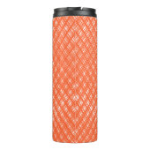 Abstract Oranje lijn lijnen patroon Thermosbeker (Achterkant)