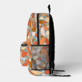 Abstract Oranje perzikpatroon Bedrukte Rugzak (Rechts)