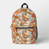 Abstract Oranje perzikpatroon Bedrukte Rugzak (Voorkant)