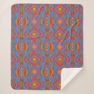 Abstract Oranje Sherpa Deken