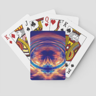 Abstract oranje vuur speelkaarten