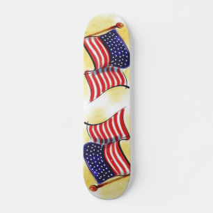 abstract oud skateboard van de Amerikaanse vlag