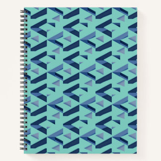 Abstract overlapping triangles and diagonal notitieboek