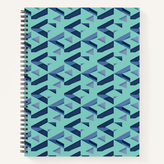 Abstract overlapping triangles and diagonal notitieboek (Voorkant)