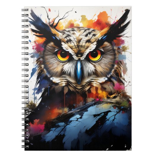 Abstract Owl | Notebook Journal (Devant)