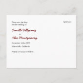 Abstract paar, Sla de datum op Aankondigingskaart (Achterkant)