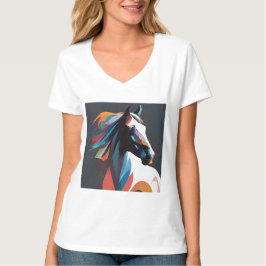 Abstract Paardenpaard Mustang Pony Bronco Colt T-shirt